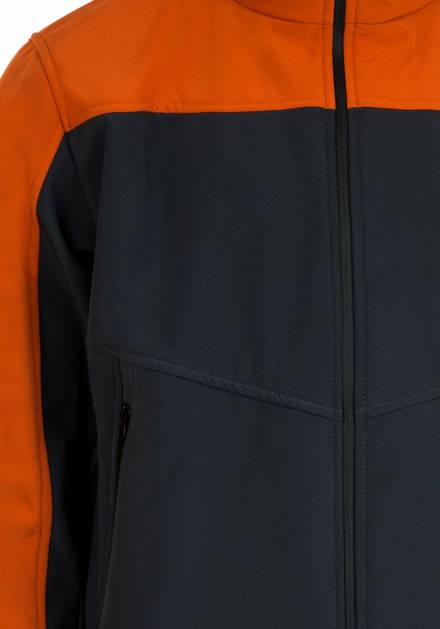 Softshell bicolor gris naranjo