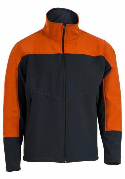 Softshell bicolor gris naranjo